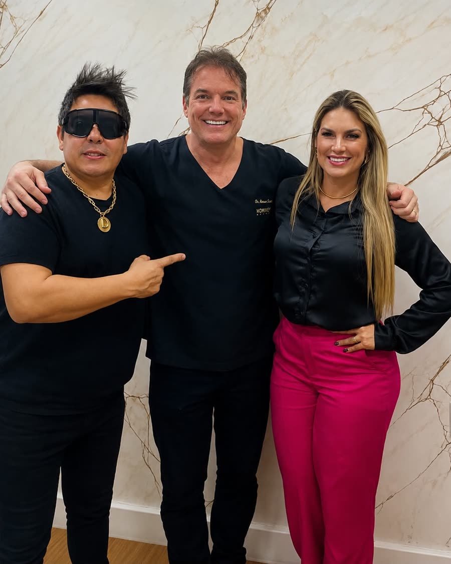 Daniel Diau com o Dr. Bruno Salomão na clínica